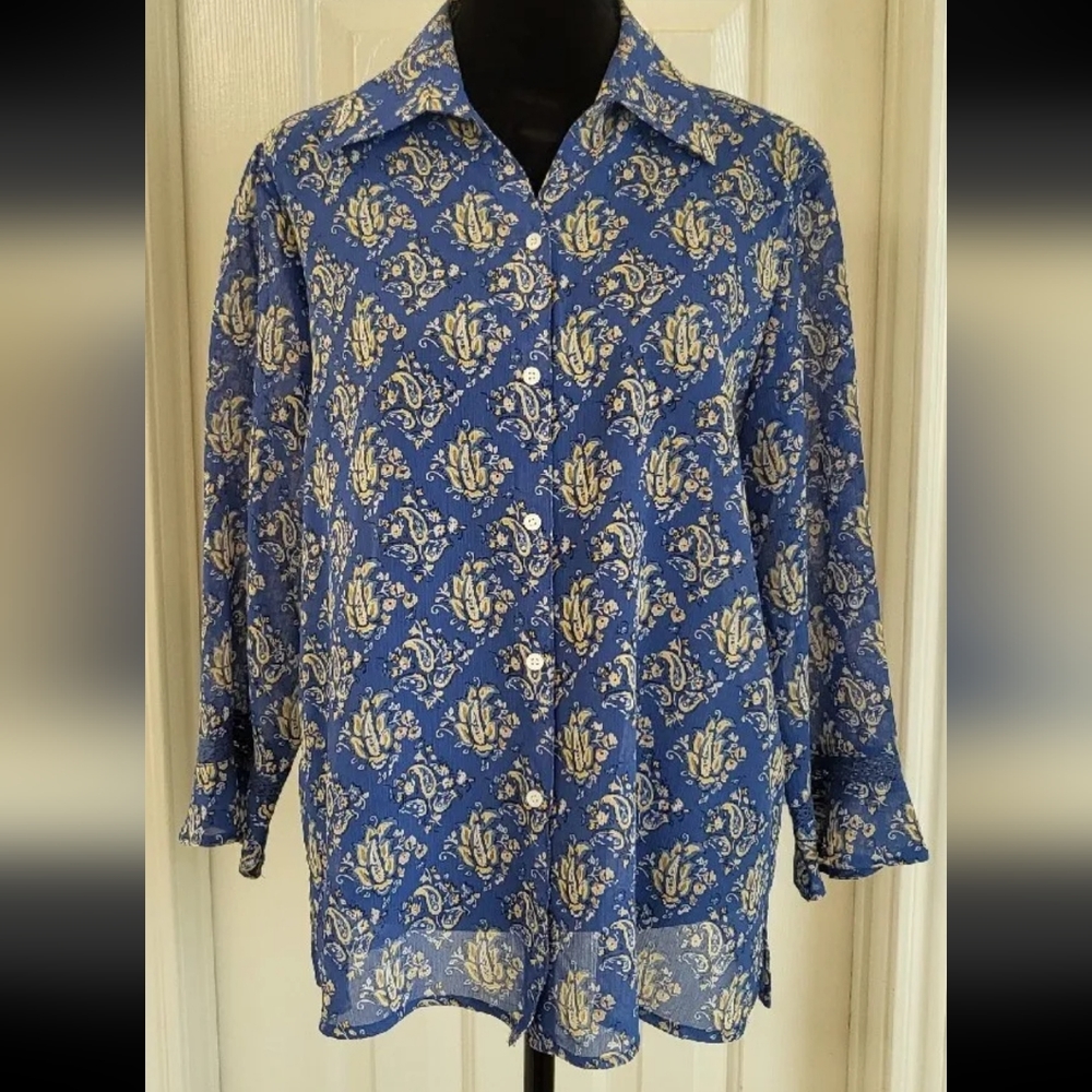 Liz Claiborne LIZSPORT Blue Women’s Top Size M